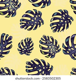 tropical plants pattern. tropical plants vector.