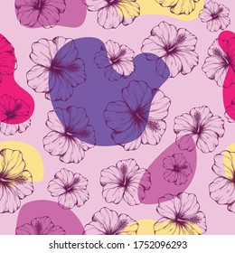 tropical plants seamless pattern vector 
