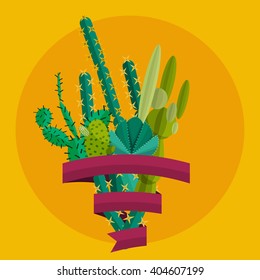 tropical plants set isolated vector illustration, summer nature botany background design with leaf, home cactus flower in pot, green potted palm tree, garden peyote natural exotic wood decoration