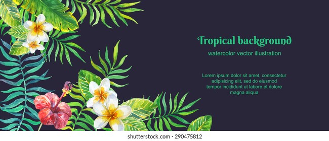 tropical plants. vector background