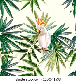 Tropical plants. Vector illustration.