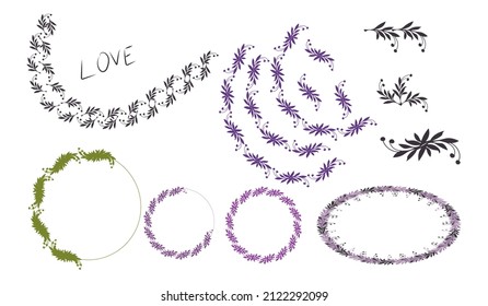 tropical plants.a shadow. set.vector illustration. white background.print for you and your business,wallpaper,textiles