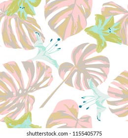 Tropical Print. Jungle Seamless Pattern. 