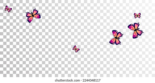 Tropical purple butterflies isolated vector wallpaper. Summer funny moths. Detailed butterflies isolated girly illustration. Delicate wings insects patten. Tropical creatures.