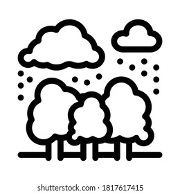 tropical rain icon vector. tropical rain sign. isolated contour symbol illustration