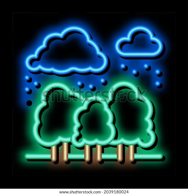 tropical rain neon\
light sign vector. Glowing bright icon tropical rain sign.\
transparent symbol\
illustration