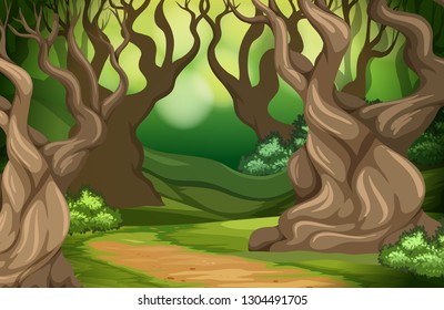  A tropical rainforest background illustration