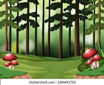 Ilustración de fondo de selva tropical