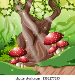 A tropical rainforest backgroundv illustration