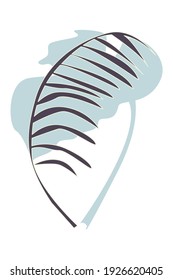 Tropical rainforest exotic  minimalist poster for design t shirt, nursery wall decor, greeting card, contemporary invitation etc. Vector flat illustration