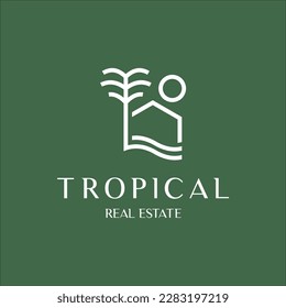 Tropical and Real Estate Logo Vector