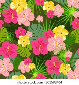 Tropical repetitive pattern vector