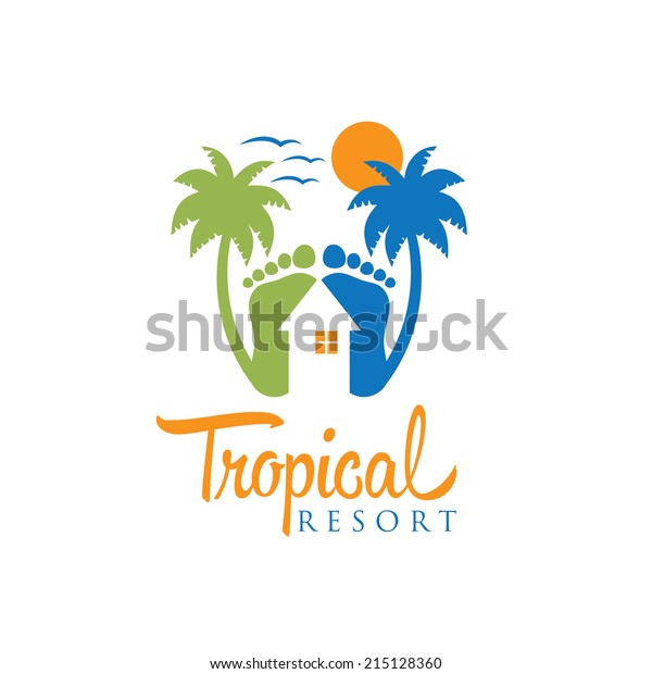 Tropical Resort Vector Design Template Stock Vector (Royalty Free ...