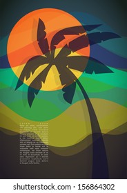 Tropical resort. vector illustration