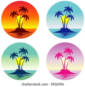 Tropical scene (Vector)