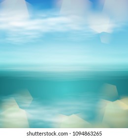 Tropical sea sunset beach background