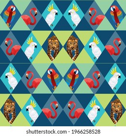 tropical seamless art beautiful decoration template