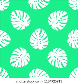 Tropical seamless ethnic pattern with exotic leaves. Hawaiian floral design. Summer background for cards, invitations, apartments, wallpapers. Vector illustration.