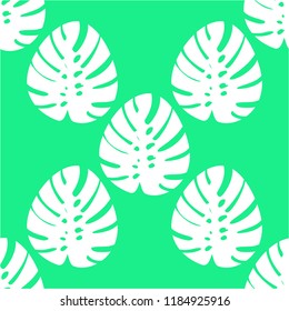 Tropical seamless ethnic pattern with exotic leaves. Hawaiian floral design. Summer background for cards, invitations, apartments, wallpapers. Vector illustration.