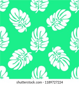 Tropical seamless ethnic pattern with exotic leaves. Hawaiian floral design. Summer background for cards, invitations, apartments, wallpapers. Vector illustration.