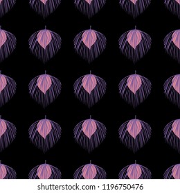 Tropical seamless ethnic pattern with exotic leaves. Hawaiian floral design. Summer background for cards, invitations, apartments, wallpapers. Vector illustration.