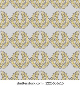 Tropical seamless ethnic pattern with exotic leaves. Hawaiian floral design.Background of tropical leaves.