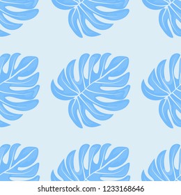 Tropical seamless ethnic pattern with exotic leaves. Hawaiian floral design. Summer background for cards, invitations, apartments, wallpapers. Vector. illustration.