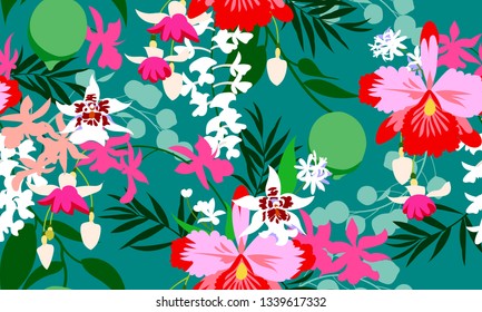 Tropical seamless fashion print