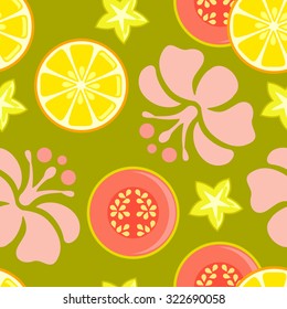 Tropical seamless pattern