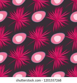 Tropical seamless pattern with avocado and leaves. Pattern for kitchen, covers and fabric.