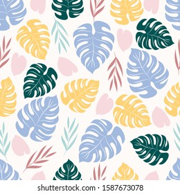 Tropical seamless pattern. Tropical background