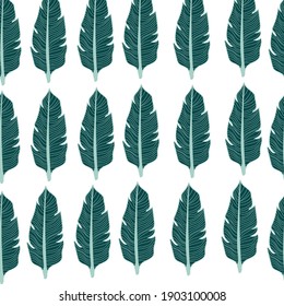 Tropical seamless pattern banana leaf vector illustration background or decoration