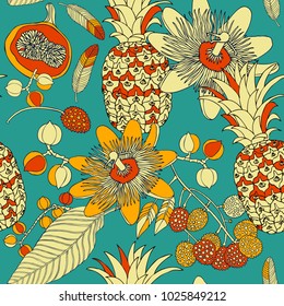 Tropical seamless pattern design.