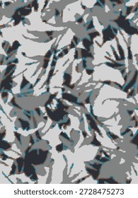 Tropical seamless pattern with dotted palm leaves silhouettes in retro colors. Jungle stipple vector art. Luxury halftone art. Exotic background for summer design, swimwear, t-shirt, fabric, wallpaper
