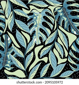 Tropical Seamless Pattern. Exotic Foliage. A pattern for wallpaper, print and fashion.