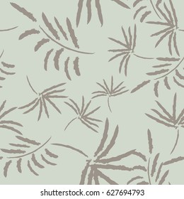 Tropical seamless pattern with exotic palm leaves. Hawaiian style.  Vector illustration.