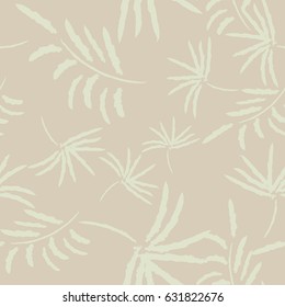 Tropical seamless pattern with exotic palm leaves. Hawaiian style.  Vector illustration.