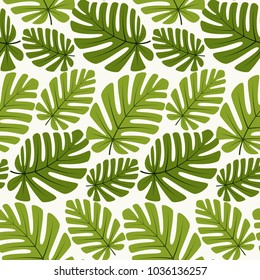 Tropical seamless pattern. Floral ornament.