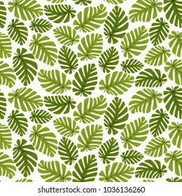 Tropical seamless pattern. Floral ornament.