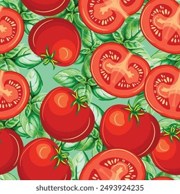 Tropical seamless pattern with fruit repeated background. Vector bright print for fabric or wallpaper. 