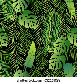 Tropical seamless pattern. Jungle pattern