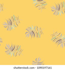 A tropical seamless pattern with leaves. Tropical leaves.
