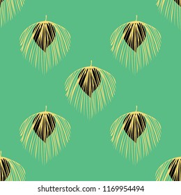 Tropical seamless pattern with leaves. Beautiful tropical isolated leaves. Fashionable summer background with leaves for fabric, wallpaper, paper, covers.
