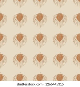 Tropical seamless pattern with leaves. Beautiful tropical isolated leaves. Fashionable summer background with leaves for fabric, wallpaper, paper, covers.