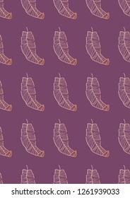 Tropical seamless pattern with leaves.Exotic tropical isolated leaves. Fashionable summer background with leaves for fabric, wallpaper, paper, covers.