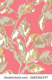 Tropical Padrão sem emenda com folhas tropicais lineares. Plano de fundo botânico de Line-art. ilustração vetorial desenhado à mão. Padrão sem emenda de palma de bambu botânico com folhas exuberantes da selva, ramos orgânicos, 
