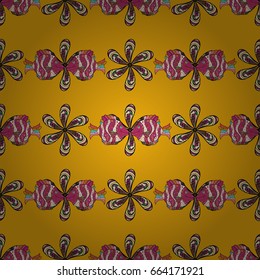 Tropical seamless pattern with many abstract flowers. Varicolored vector seamless illustration.