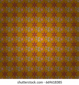 Tropical seamless pattern with many abstract flowers. Varicolored vector seamless illustration.