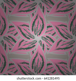 Tropical seamless pattern with many blue abstract flowers. Varicolored vector seamless illustration.