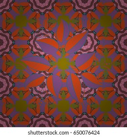 Tropical seamless pattern with many colorfil abstract flowers. Varicolored vector seamless illustration.